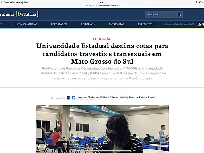Cibermeios jornalísticos de Mato Grosso do Sul fazem plágio de reportagem do Primeira Notícia