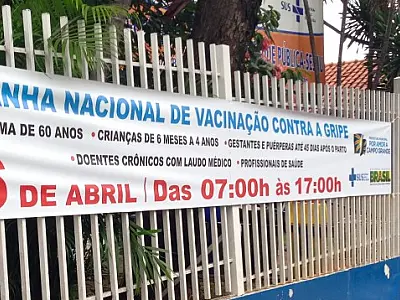 Prorrogada a Campanha de Vacinação contra a gripe em Campo Grande