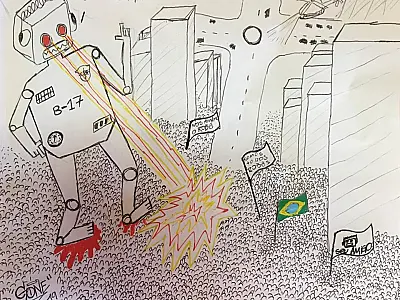 A bandeira é vermelha