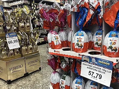 Ovo de Páscoa industrializado custa cinco vezes mais do que barra de chocolate